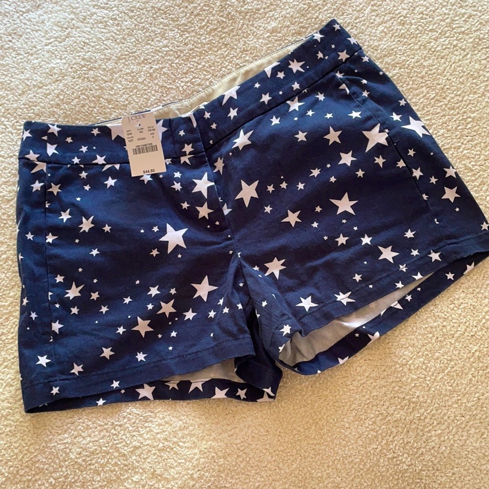 NEW J Crew Navy and white star shorts